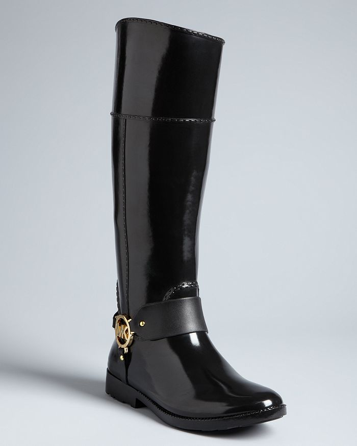 MICHAEL Michael Kors Tall Logo Riding Rain Boots - Fulton Harness ...