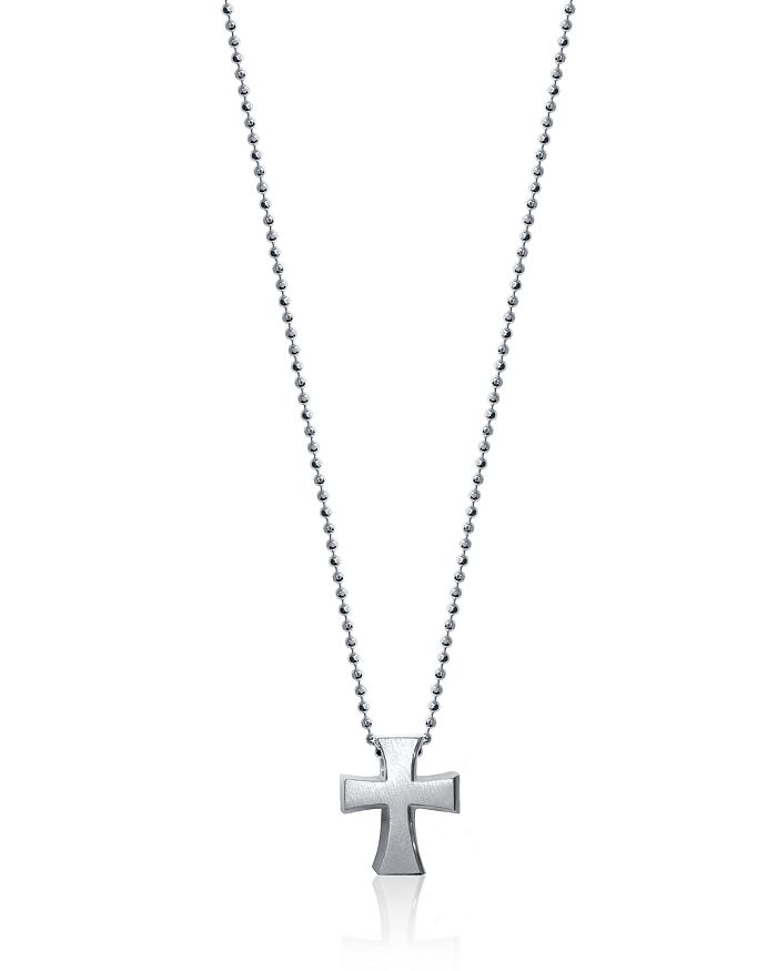 Alex Woo Sterling Silver Little Faith Cross Necklace, 16