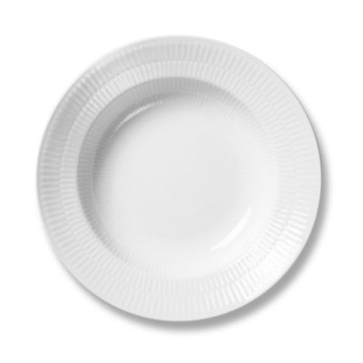 Royal Copenhagen - White Fluted Plain Soup Plate