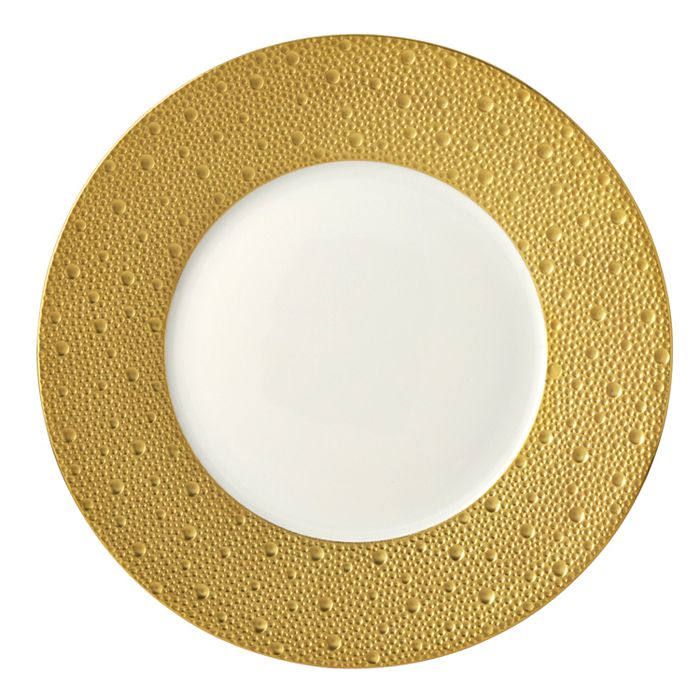 Shop Bernardaud Ecume Dinner Plate In Gold
