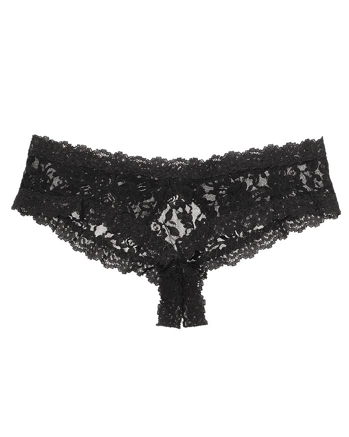 Shop Hanky Panky After Midnight Signature Open Panel Cheeky Hipster In Black