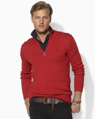 Polo Ralph Lauren Long-Sleeved Cotton Half-Zip Sweater | Bloomingdale's