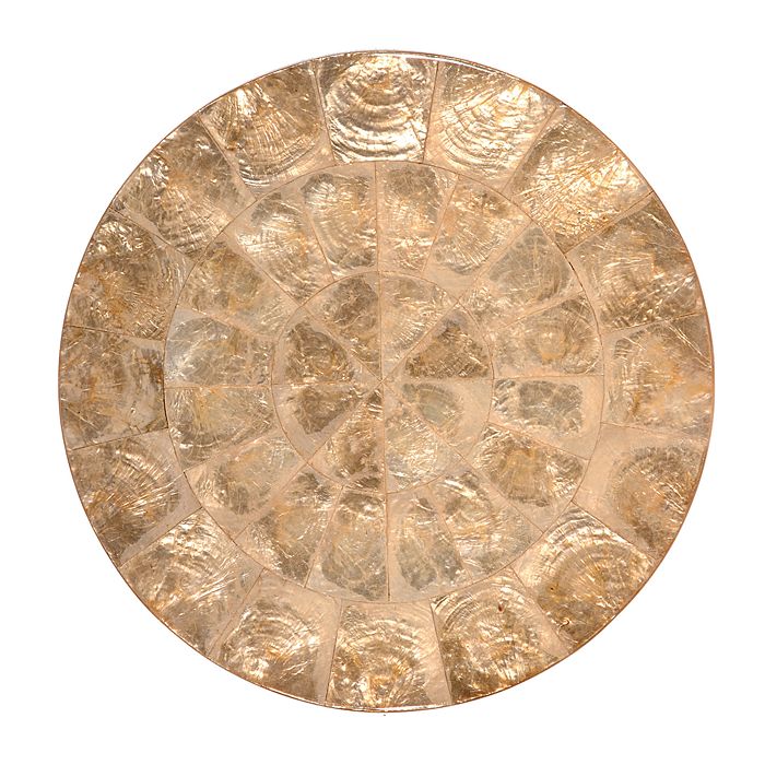 Shop Kim Seybert Round Capiz Placemat In Champagne