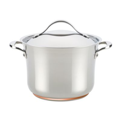 Anolon Nouvelle Stainless Steel 6.5-Quart Covered Stock Pot