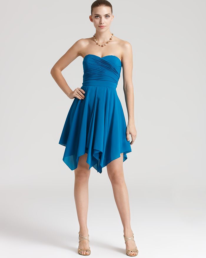 Strapless handkerchief store dress
