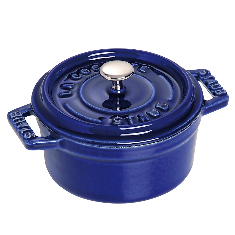 Staub Mini Round Cocotte, .25 Quarts In Dark Blue