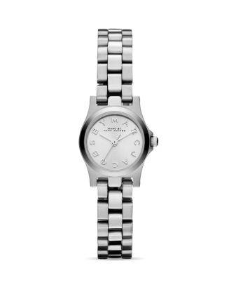 Marc Jacobs Henry Dinky White Dial White Leather Strap Watch for Women - MBM1234