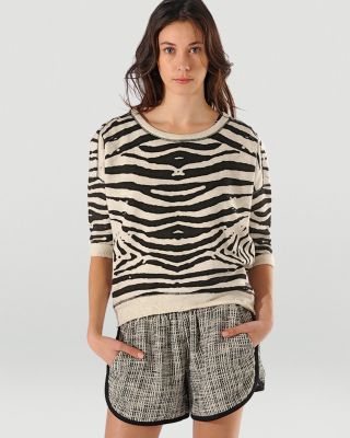 Maje - T Shirt - Azebre Zebra Print