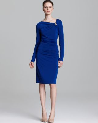 escada blue dress Escada Couture Vintage Black & Blue Velvet & Plaid Taffeta Dress main image 0