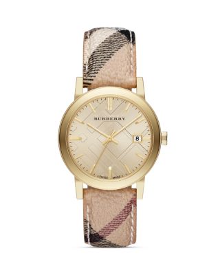 Burberry Haymarket Check Strap Round Watch 38m Bloomingdale s