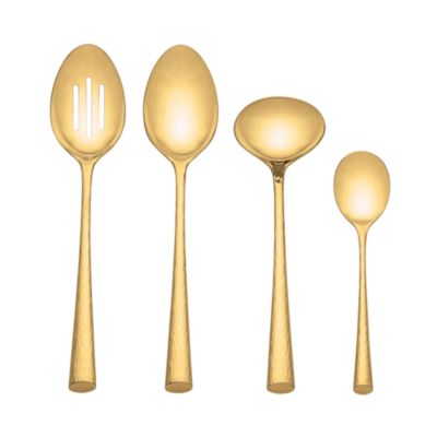 UPC 882864392770 product image for Marchesa by Lenox Imperial Caviar Gold 4-Piece Hostess Set | upcitemdb.com