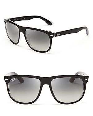 Ray Ban Boyfriend 60mm Flat Top Sunglasses In Black