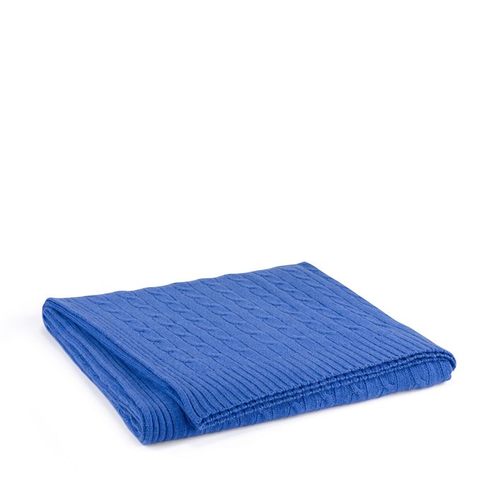 Ralph lauren cable cashmere throw sales