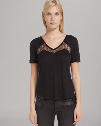 Maje Top - Lace Detail | Bloomingdale's