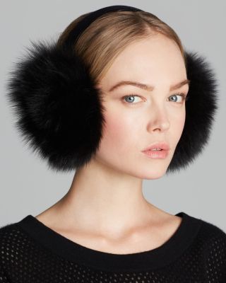 Maximilian Furs - Fox Earmuffs with Velvet Band