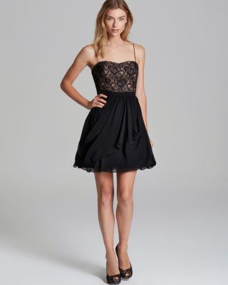 AQUA - Spaghetti Strap Lace Dress - 100% Exclusive