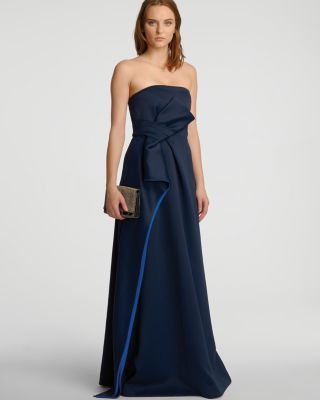 Halston heritage strapless gown sale
