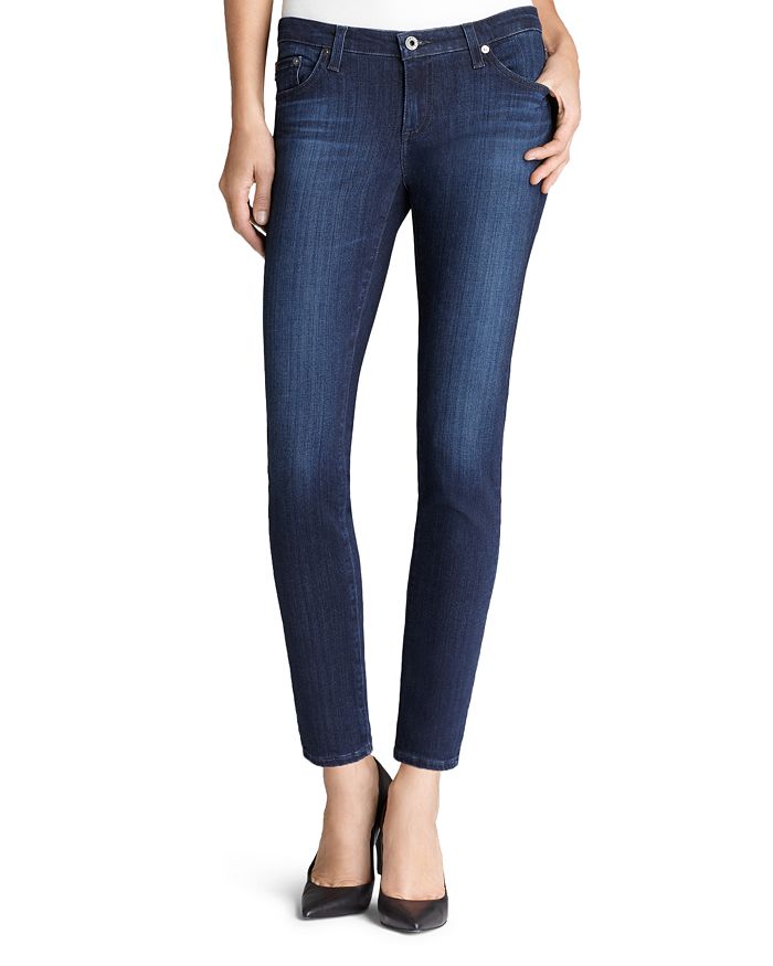 Prematuur klep Speels AG Low Rise Ankle Legging Skinny Jeans in Dark Blue | Bloomingdale's