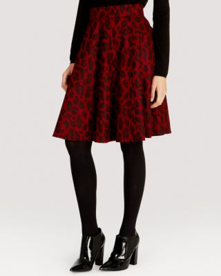 KAREN MILLEN Skirt Tailored Leopard Jacquard Bloomingdale's