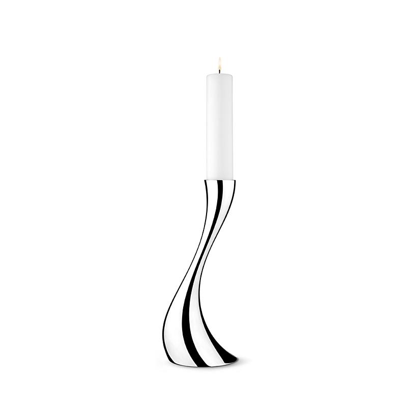 Georg Jensen Cobra Candleholder Small Three-piece Set In Silver