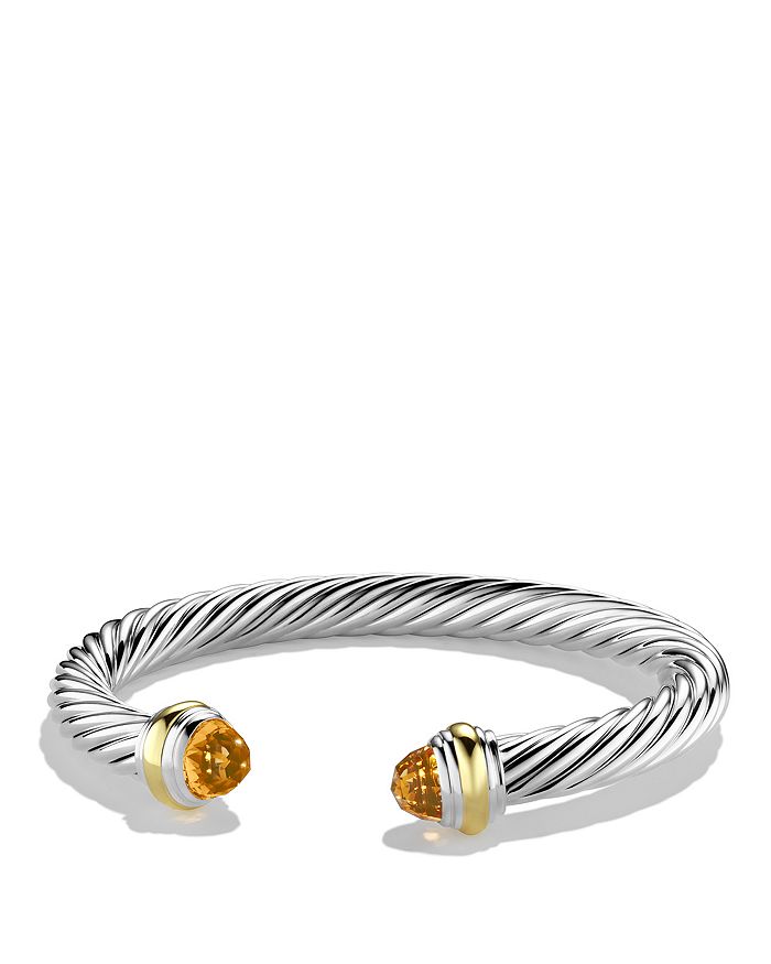 Shop David Yurman Cable Classics Bracelet With Citrine And 14k Yellow Gold