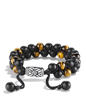 David Yurman - Spiritual Beads Two-Row Bracelet with Black Onyx & Tiger's Eye