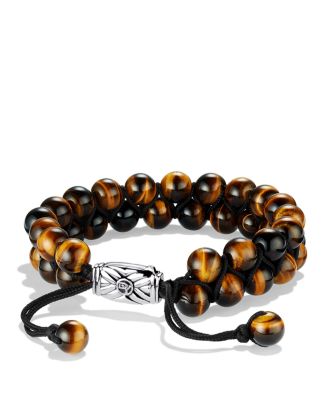 Details about   DAVID YURMAN Men's Tiger's Eye Spiritual Bead Bracelet $495 NEW 