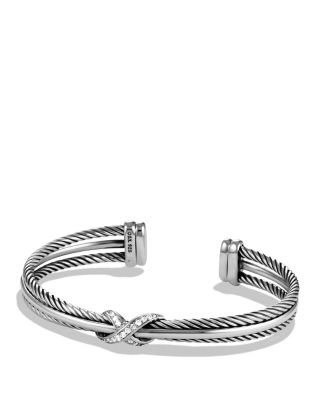 david yurman x crossover bracelet with diamonds