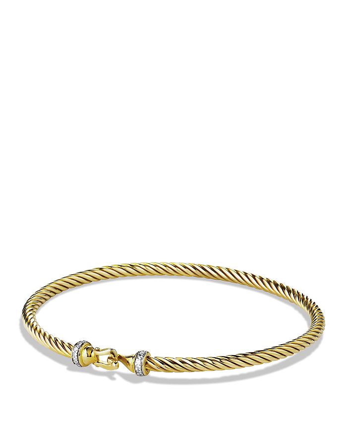 David Yurman Cable Collectibles Buckle Bracelet in 18K Yellow Gold ...