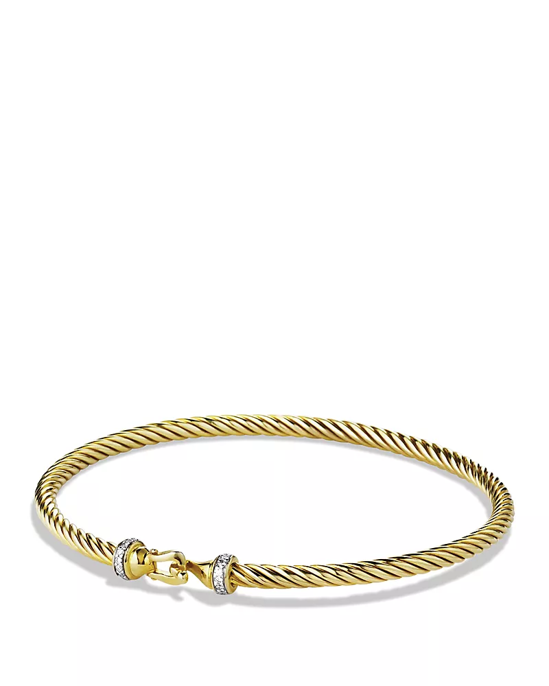 David Yurman Cable Collectibles Buckle Bracelet in 18K Yellow Gold