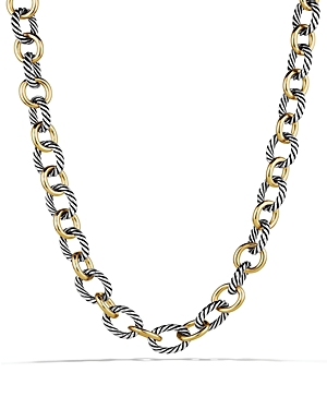 Oval Large Link Necklace with Gold, 16