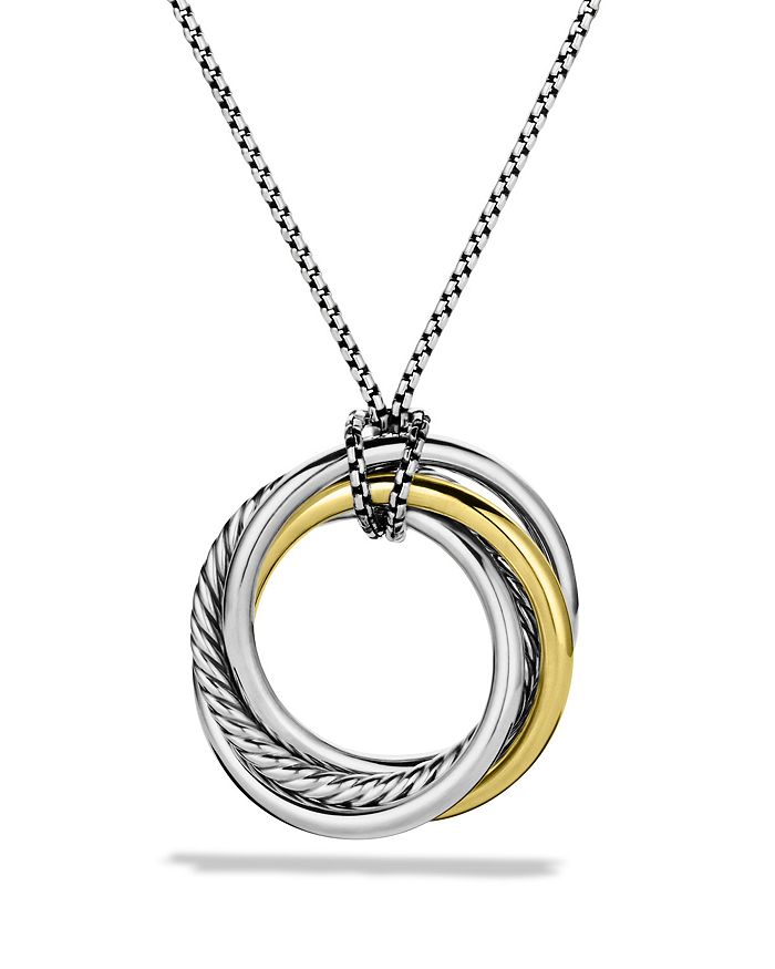DAVID YURMAN CROSSOVER PENDANT WITH GOLD ON CHAIN,N11635 S4