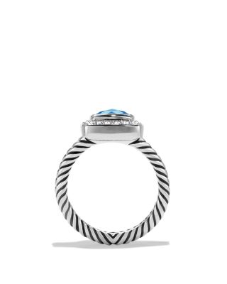 Petite Albion&reg; Ring in Sterling Silver with Gemstone and Diamonds, 7mm