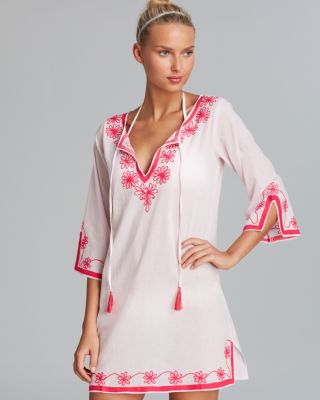 embroidered swim cover up