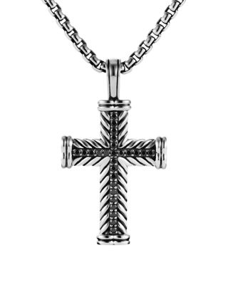 david yurman cross necklace diamond