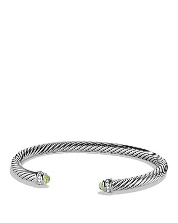 David Yurman - Cable Classics Bracelet with Prasiolite & Diamonds