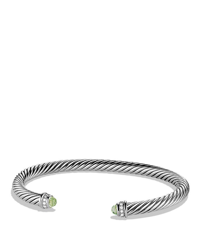 David Yurman Cable Classics Bracelet With Gemstones And Diamonds In Prasiolite