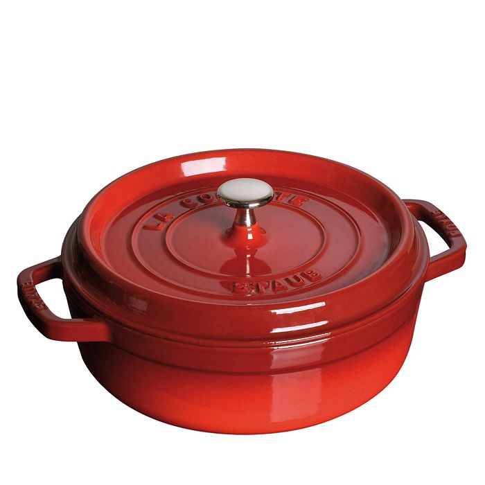 Staub Wide Oval Shallow Cocotte In Cherry