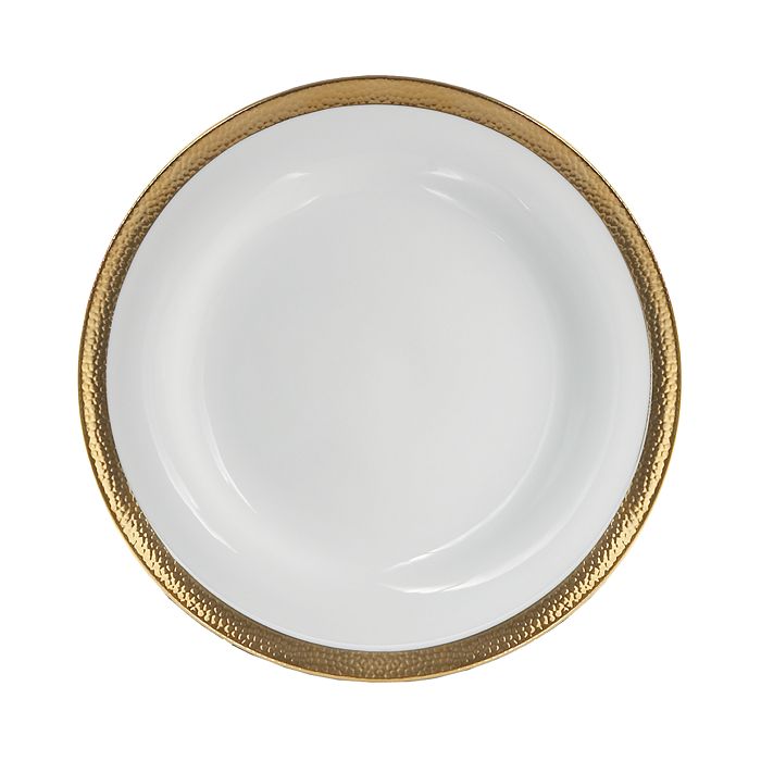 Shop Michael Aram Goldsmith Dinner Plate In White/gold
