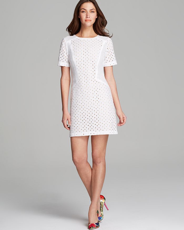 Trina turk shop eyelet dress