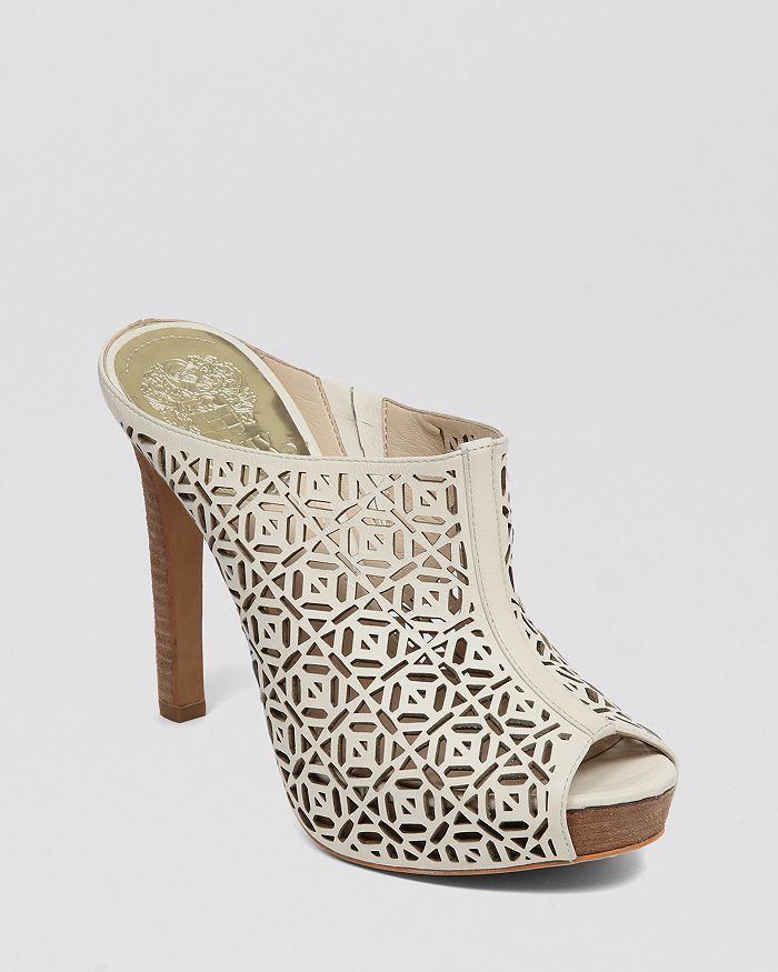 VINCE CAMUTO - Peep Toe Platform Mule Sandals - Jaso Cutout