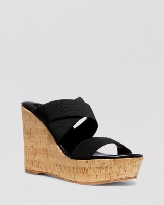 STEVEN BY STEVE MADDEN - Open Toe Platform Wedge Sandals - Freeze