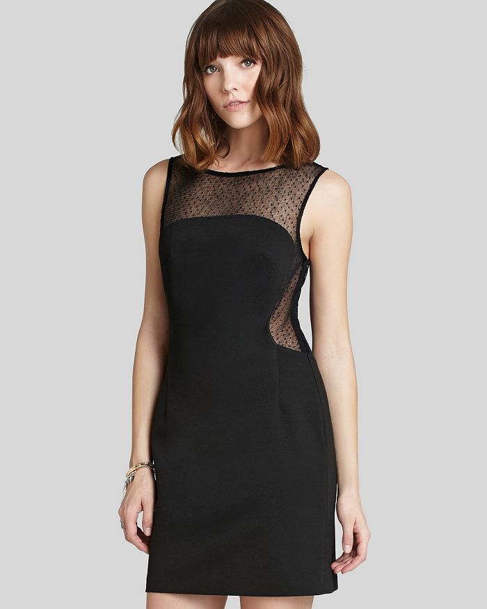 Sheer panel dress hot sale