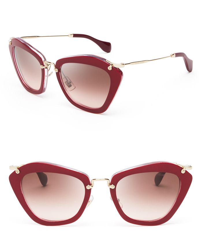 Miu Miu Women's Glitter Cat Sunglasses | Bloomingdale's