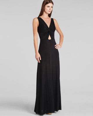 BCBGMAXAZRIA Gown - Missy Deep V Cutout Back Jersey | Bloomingdale's