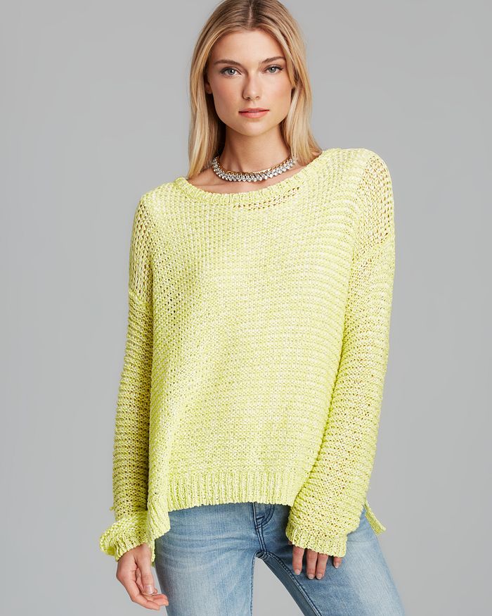 Elizabeth and James Sweater Lattice Boxy Bloomingdale s