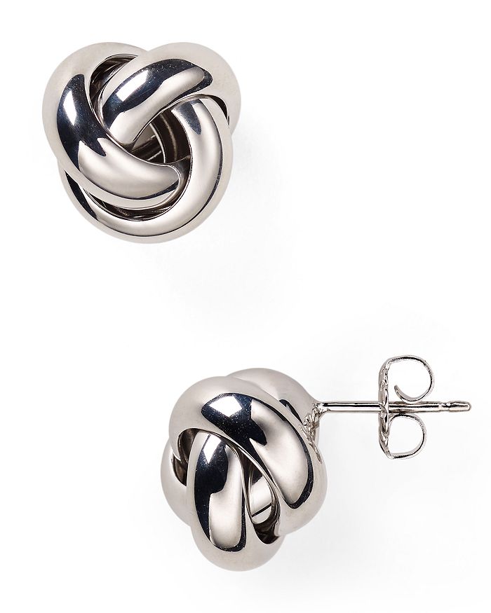 Bloomingdale's Sterling Silver Love Knot Stud Earrings - 100% Exclusive