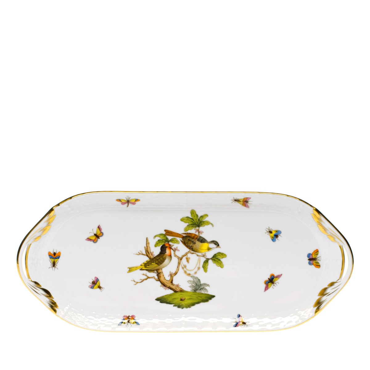 Herend Rothschild Bird Sandwich Tray in Motif