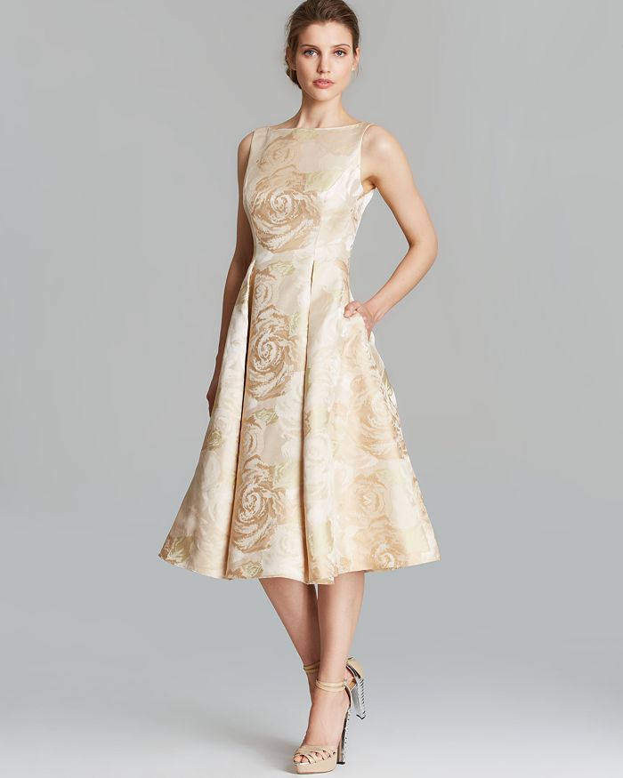 Adrianna papell sleeveless clearance tea length dress