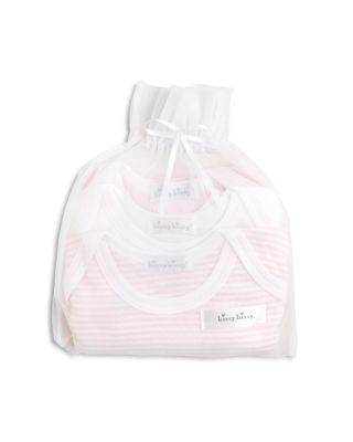 Girls' Stripe & Solid Bodysuit, 3 Pack - Baby